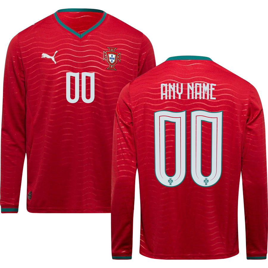 Portugal World Cup 2026 Home Long Sleeve Jersey Adults
