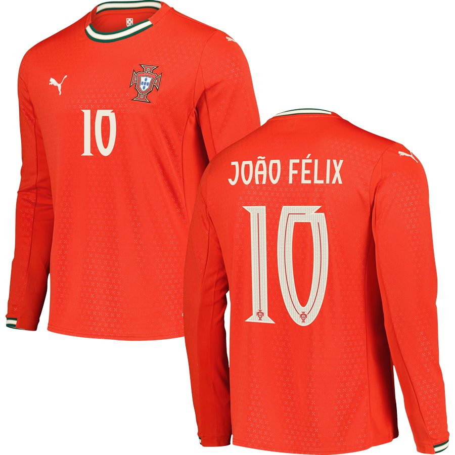Portugal Home Long Sleeve Jersey 2025 Adults-Footzilla