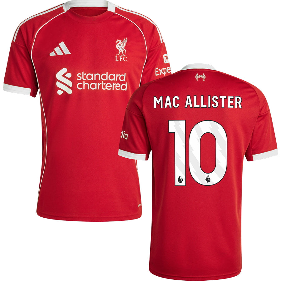 Liverpool Home #10 MAC ALLISTER Jersey 2025/26 Adults-Footzilla