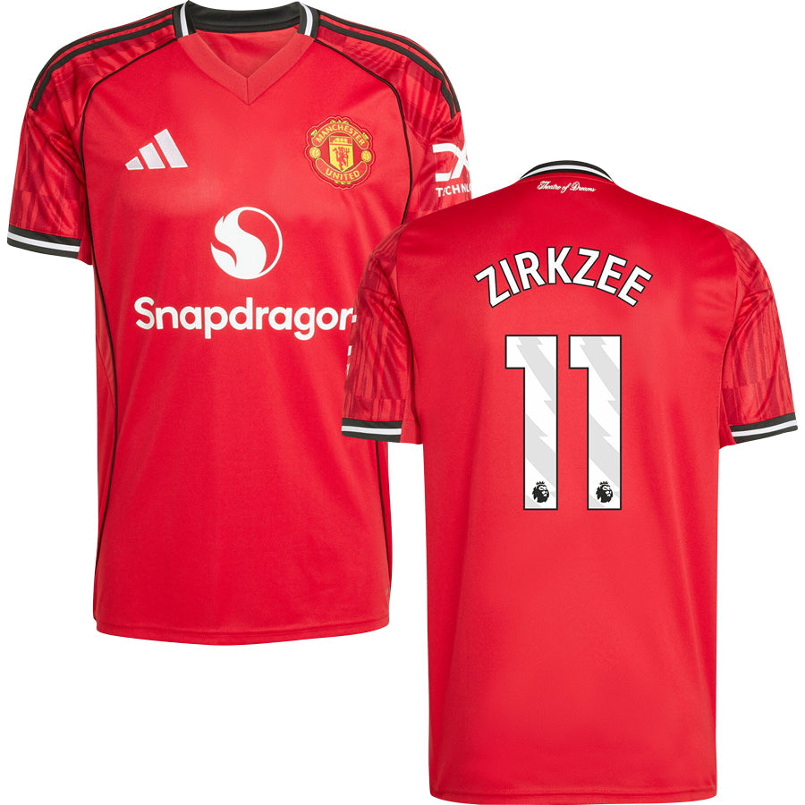 Manchester United #11 ZIRKZEE Home Jersey 2025/26 Adults-Footzilla