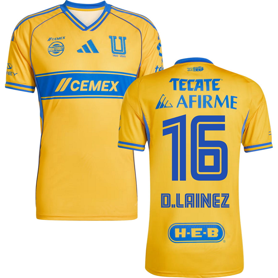 Tigres UANL Home Jersey 2025/26 Adults-Footzilla