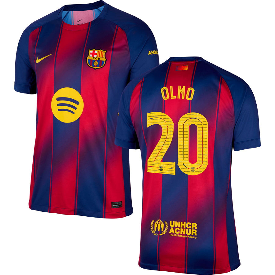 Barcelona FC Home #20 OLMO Jersey 2025/26 Adults-Footzilla