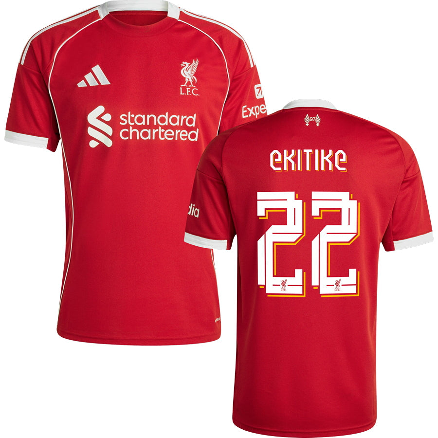 Liverpool Home #22 EKITIKE Jersey 2025/26 Adults-Footzilla
