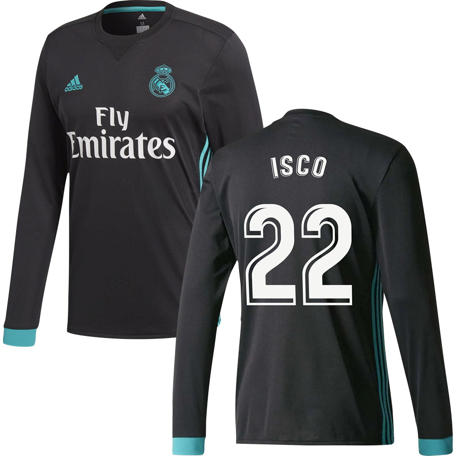 Real Madrid CF Away Long Sleeve Jersey 2017/18 Adults-Footzilla