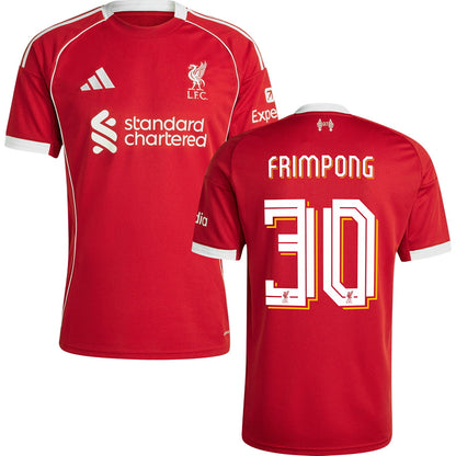 Liverpool Home #30 FRIMPONG Jersey 2025/26 Adults-Footzilla