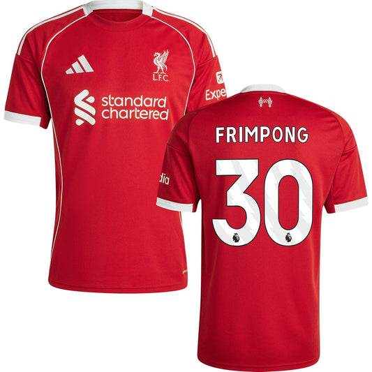 Liverpool Home #30 FRIMPONG Jersey 2025/26 Adults-Footzilla