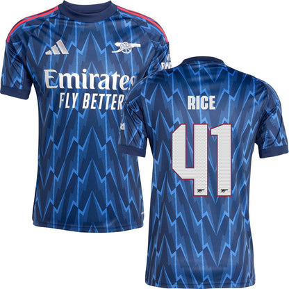 Arsenal Away Jersey #41 RICE 2025/26 Adults-Footzilla