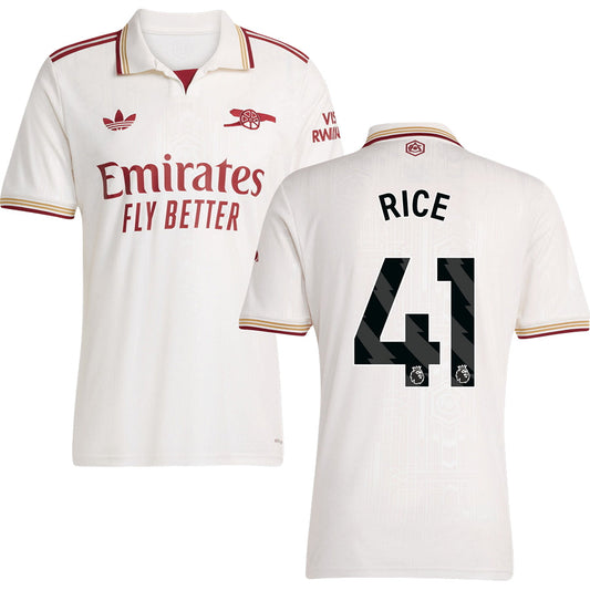 Arsenal Third Jersey #41 RICE 2025/26 Adults-Footzilla