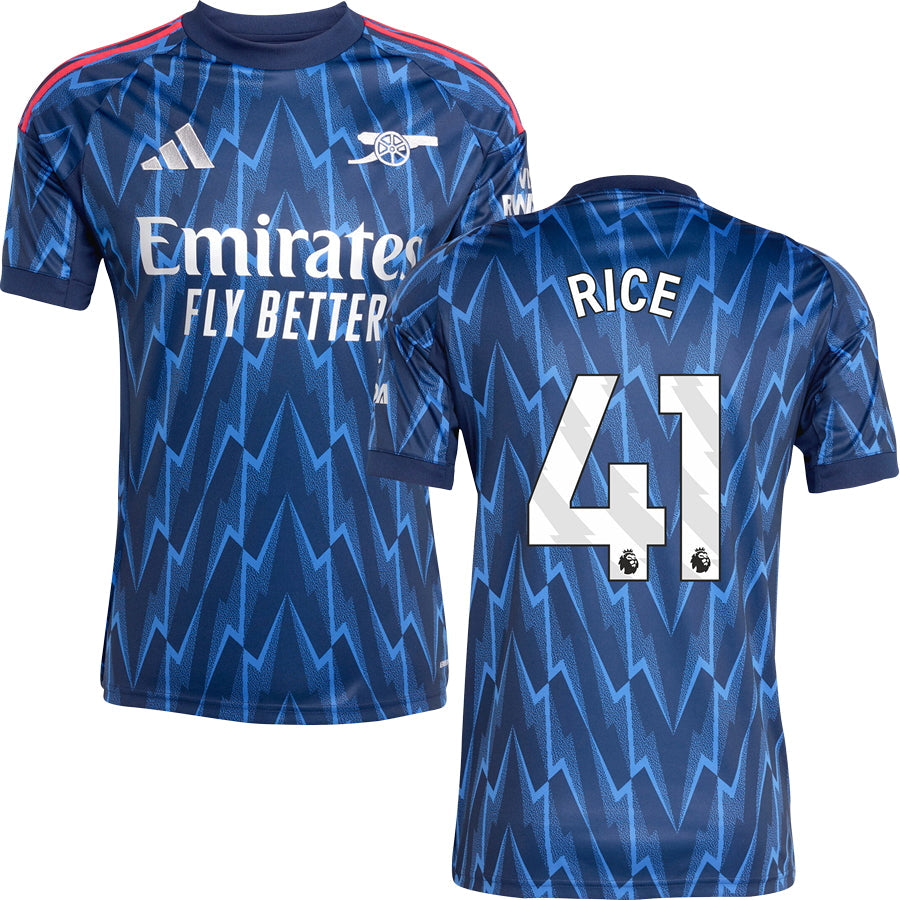 Arsenal Away Jersey #41 RICE 2025/26 Adults-Footzilla