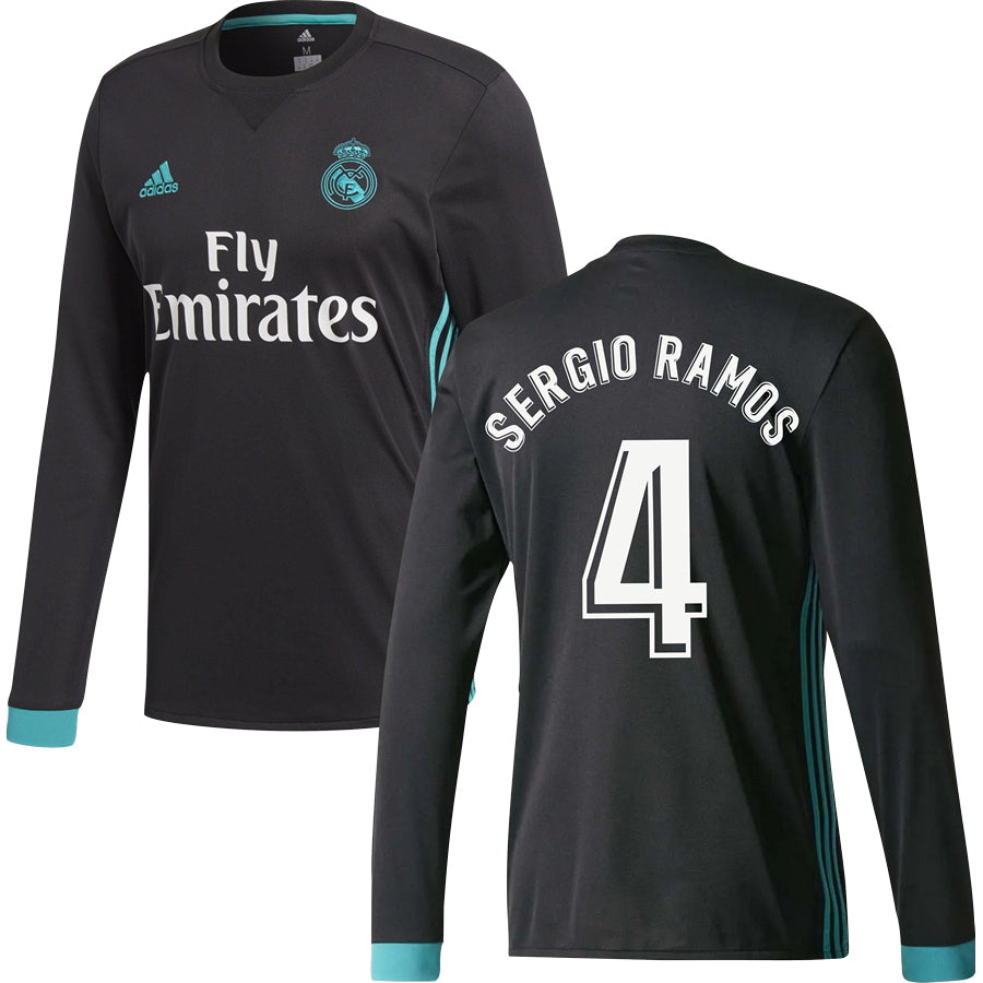Real Madrid CF Away Long Sleeve Jersey 2017/18 Adults-Footzilla