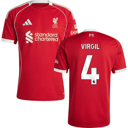 Liverpool Home #4 VIRGIL Jersey 2025/26 Adults-Footzilla
