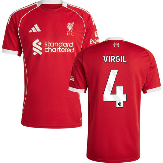 Liverpool Home #4 VIRGIL Jersey 2025/26 Adults-Footzilla
