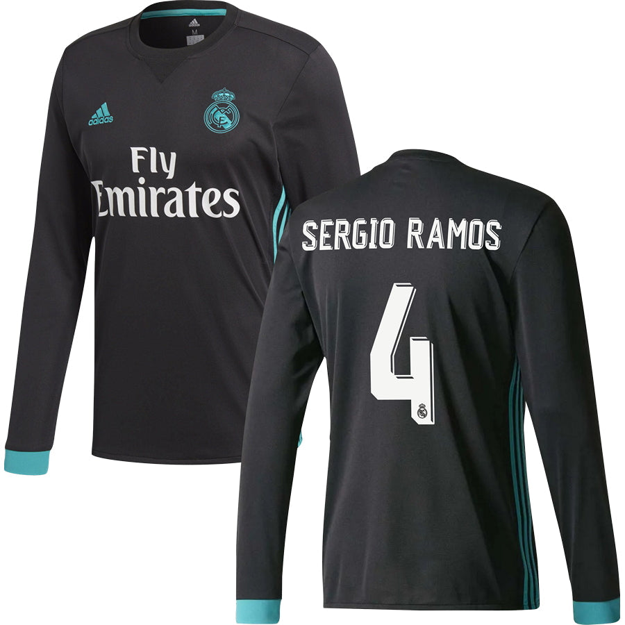 Real Madrid CF Away Long Sleeve Jersey 2017/18 Adults-Footzilla