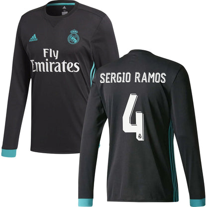 Real Madrid CF Away Long Sleeve Jersey 2017/18 Adults-Footzilla