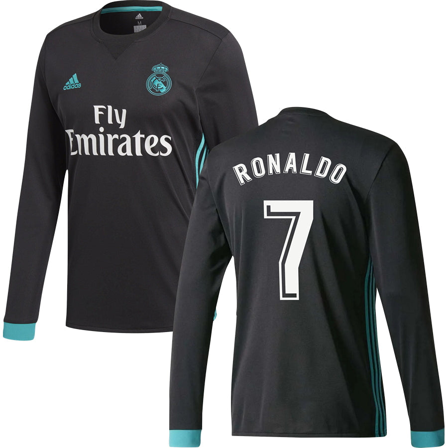 Real Madrid CF Away Long Sleeve Jersey 2017/18 Adults-Footzilla