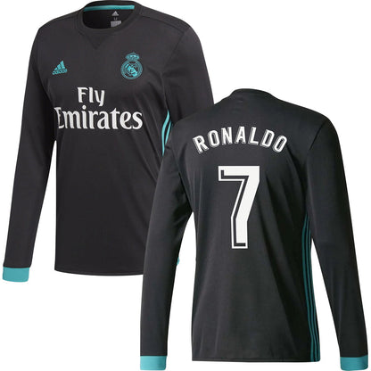 Real Madrid CF Away Long Sleeve Jersey 2017/18 Adults-Footzilla