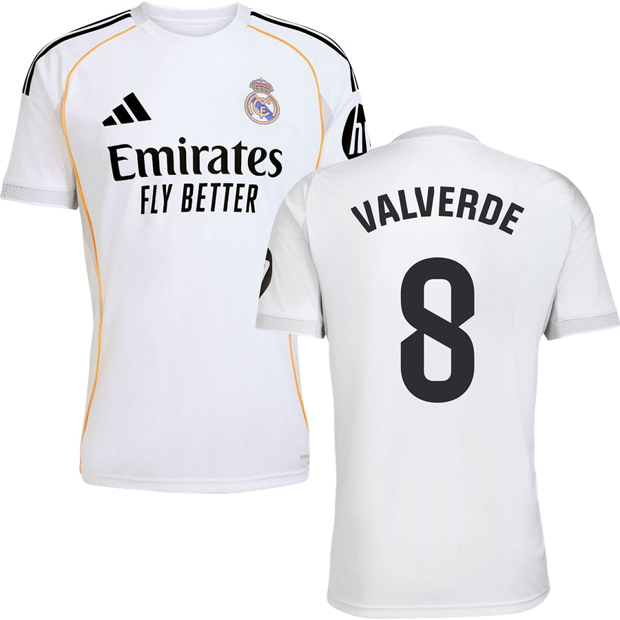 Real Madrid CF Home #8 VALVERDE Jersey 2025/26 Adults-Footzilla
