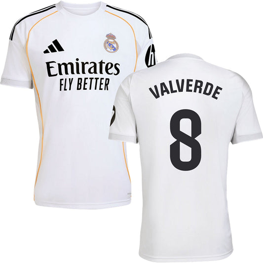 Real Madrid CF Home #8 VALVERDE Jersey 2025/26 Adults-Footzilla