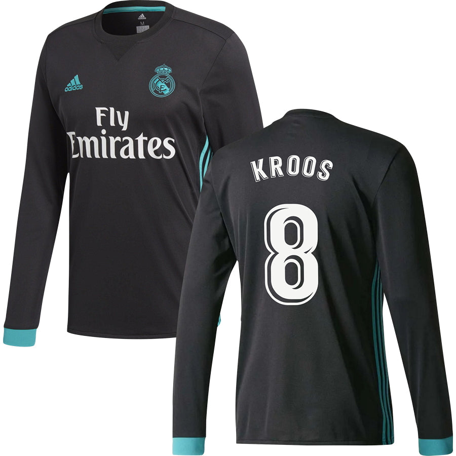 Real Madrid CF Away Long Sleeve Jersey 2017/18 Adults-Footzilla