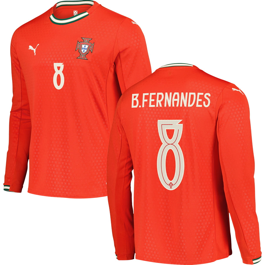 Portugal Home Long Sleeve Jersey 2025 Adults-Footzilla