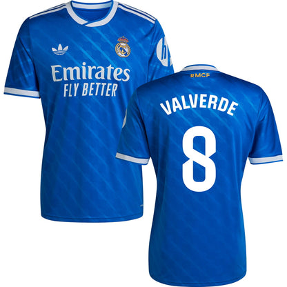 Real Madrid CF Third #8 VALVERDE Jersey 2025/26 Adults-Footzilla