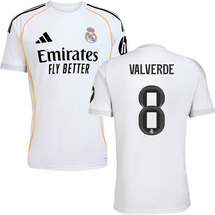 Real Madrid CF Home #8 VALVERDE Jersey 2025/26 Adults-Footzilla