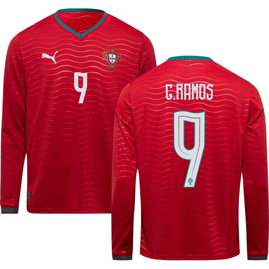 Portugal World Cup 2026 Home Long Sleeve Jersey Adults