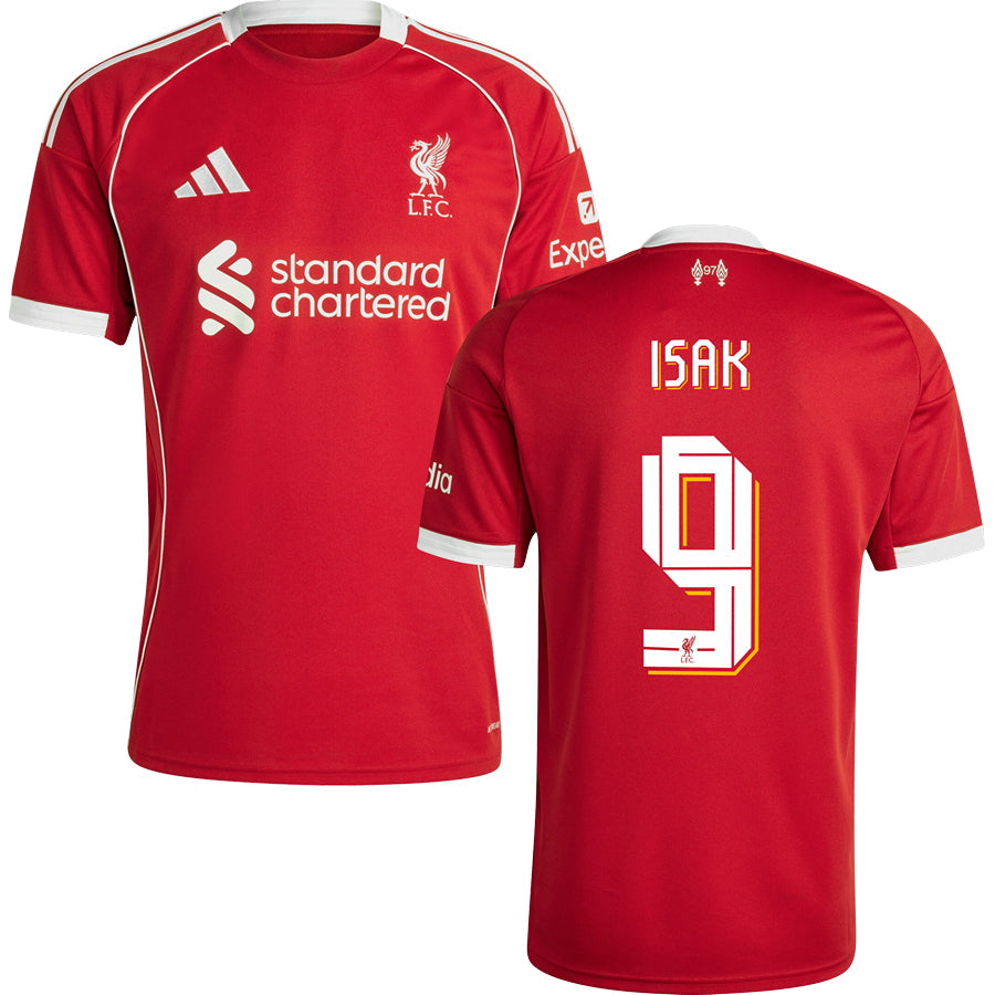 Liverpool Home #9 ISAK Jersey 2025/26 Adults-Footzilla