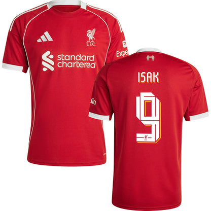 Liverpool Home #9 ISAK Jersey 2025/26 Adults-Footzilla