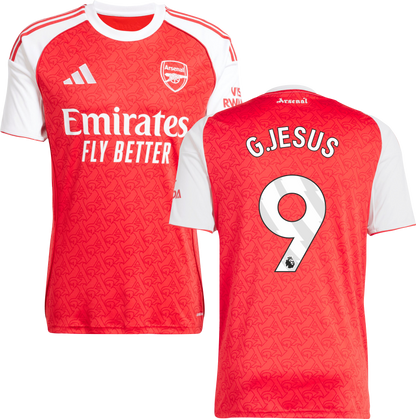 Arsenal Home Jersey #9 G.JESUS 2025/26 Adults-Footzilla