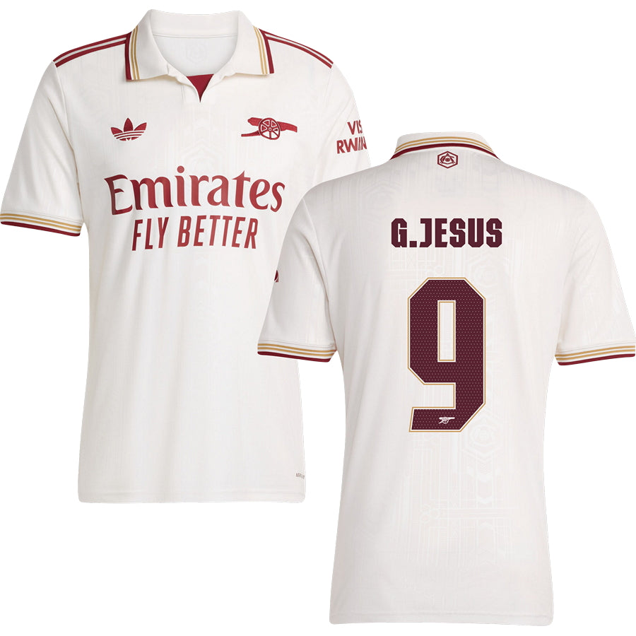 Arsenal Third Jersey #9 G.JESUS 2025/26 Adults-Footzilla