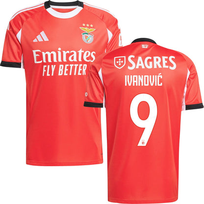 Benfica Home Jersey 2025/26 Adults-Footzilla