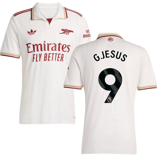 Arsenal Third Jersey #9 G.JESUS 2025/26 Adults-Footzilla