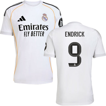 Real Madrid CF Home #9 ENDRICK Jersey 2025/26 Adults-Footzilla