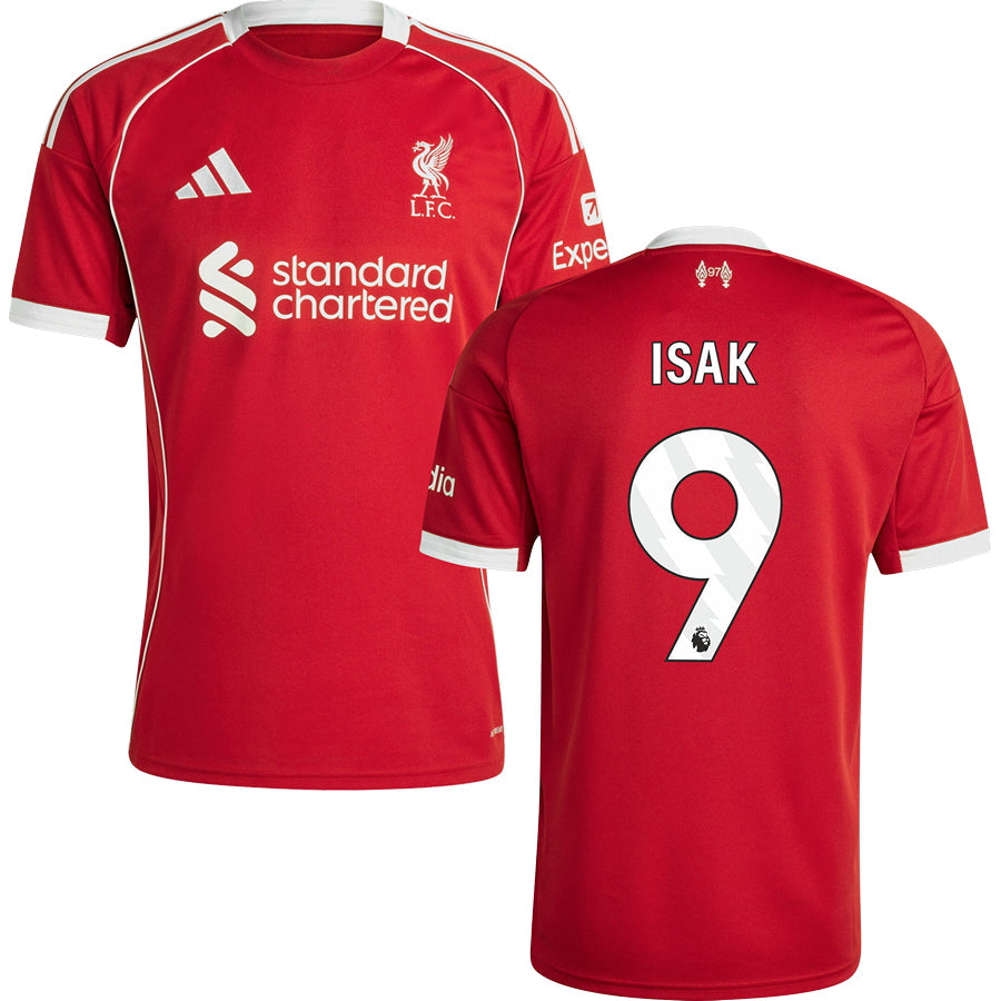 Liverpool Home #9 ISAK Jersey 2025/26 Adults-Footzilla