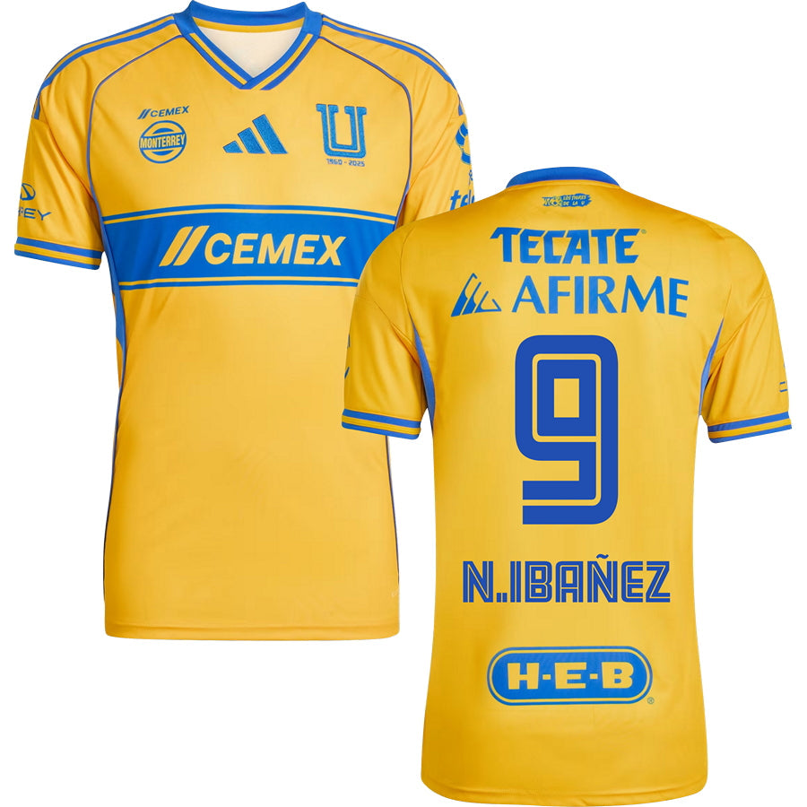 Tigres UANL Home Jersey 2025/26 Adults-Footzilla