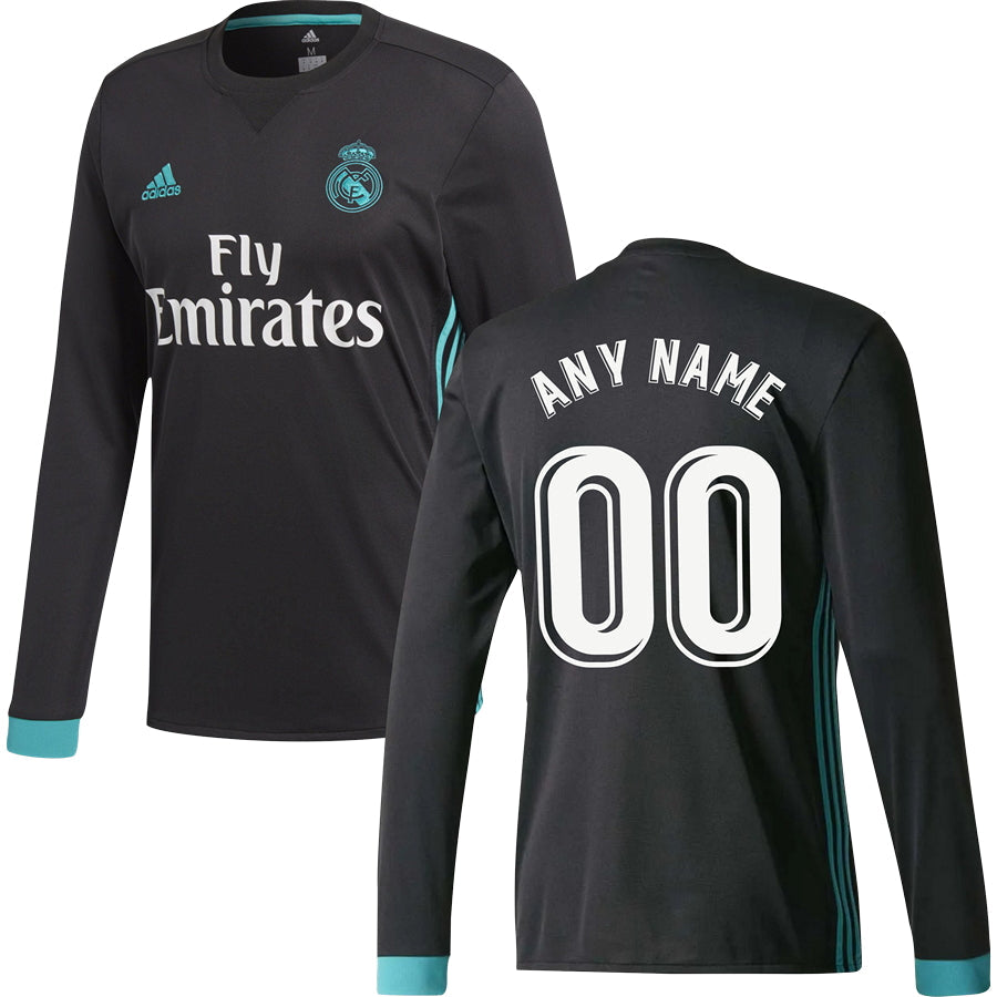 Real Madrid CF Away Long Sleeve Jersey 2017/18 Adults-Footzilla