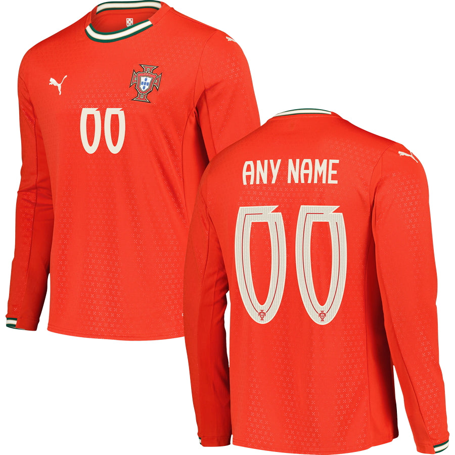 Portugal Home Long Sleeve Jersey 2025 Adults-Footzilla
